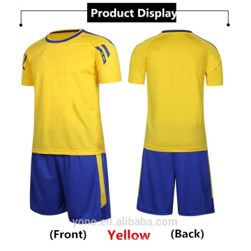 2018 Plain LOGO Customized Cheap Yellow Soccer Jersey Name and Number